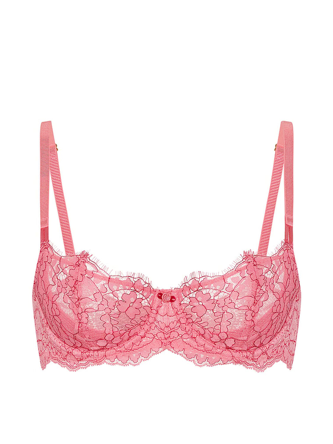 vs Dream Angels Wicked Unlined Lace Balconette Bra Wild Salmon 3 of 3 