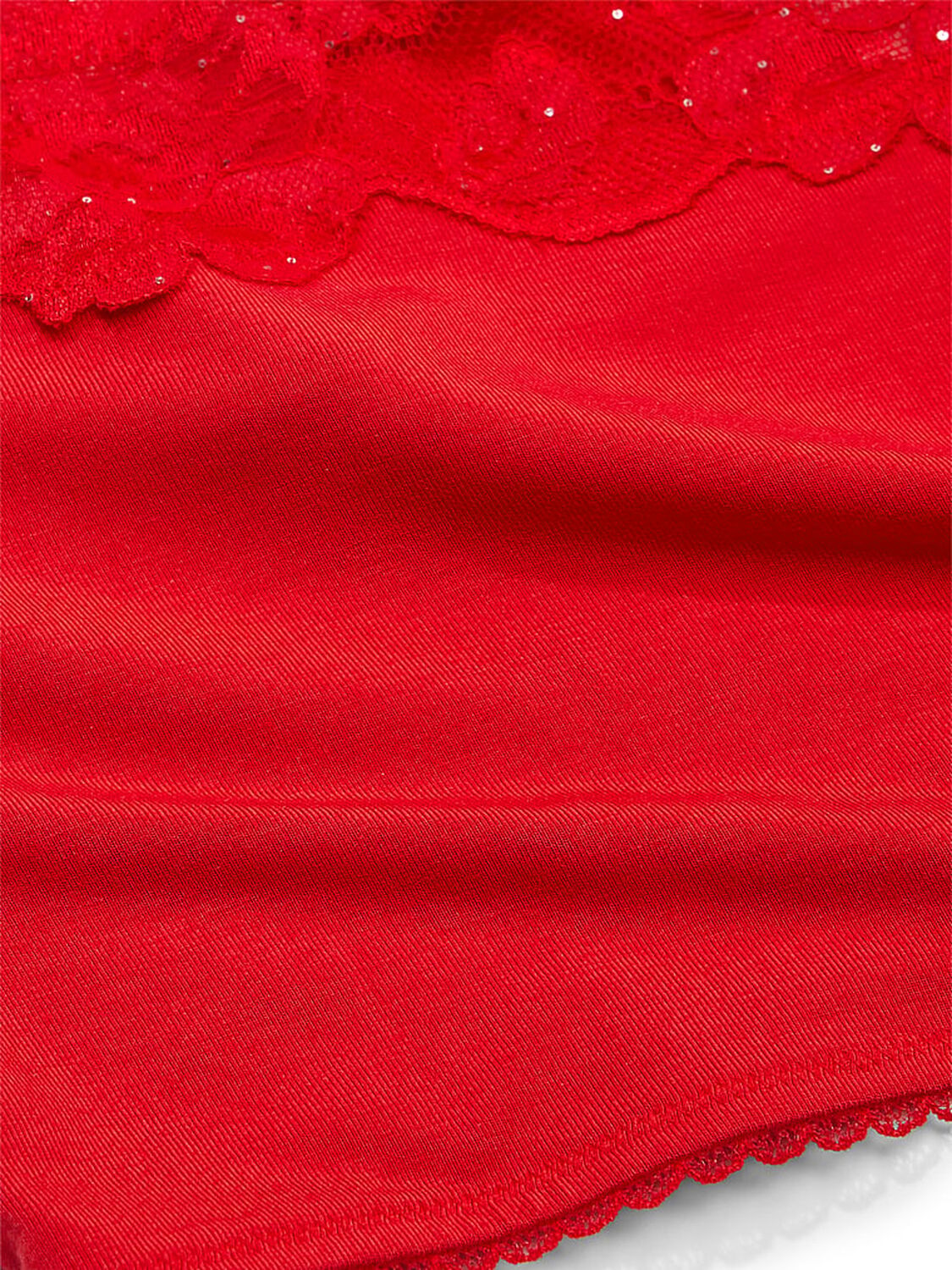 vs Victoria's Secret Modal Soft & Lace Trim Straight-Neck Cami Set Lipstick 4 of 4 