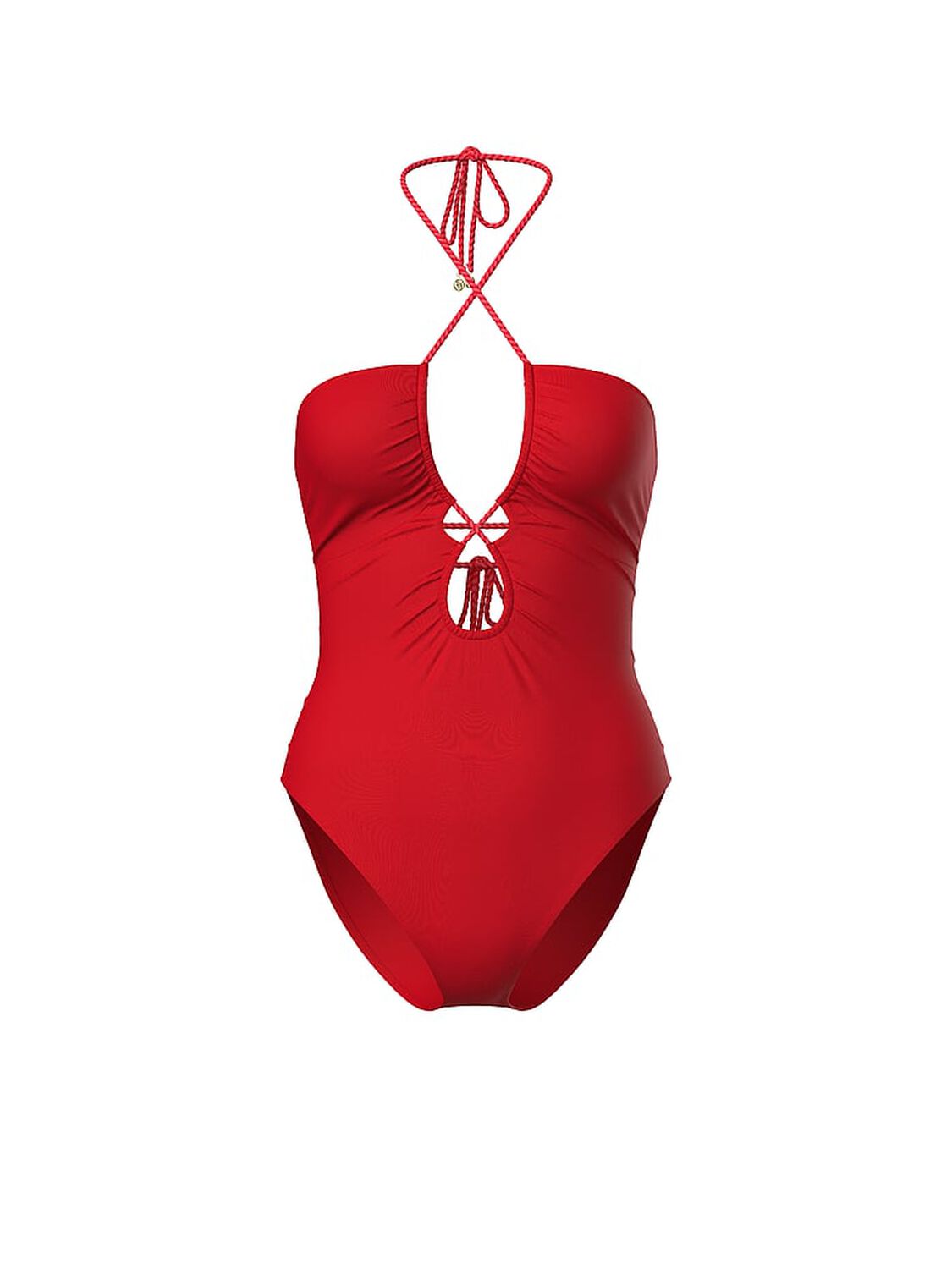 vs Victoria's Secret Swim Twist Rope Convertible One-Piece Swimsuit Lipstick 3 of 3 