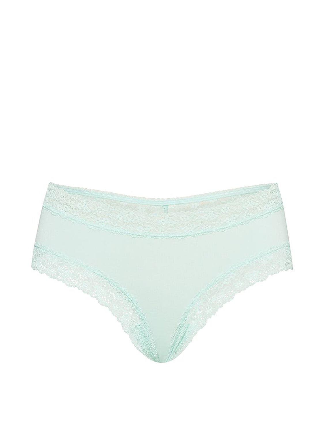 vs Lace Trim Cotton Lace-Trim Cheeky Panty Yacht Blue 3 of 3 