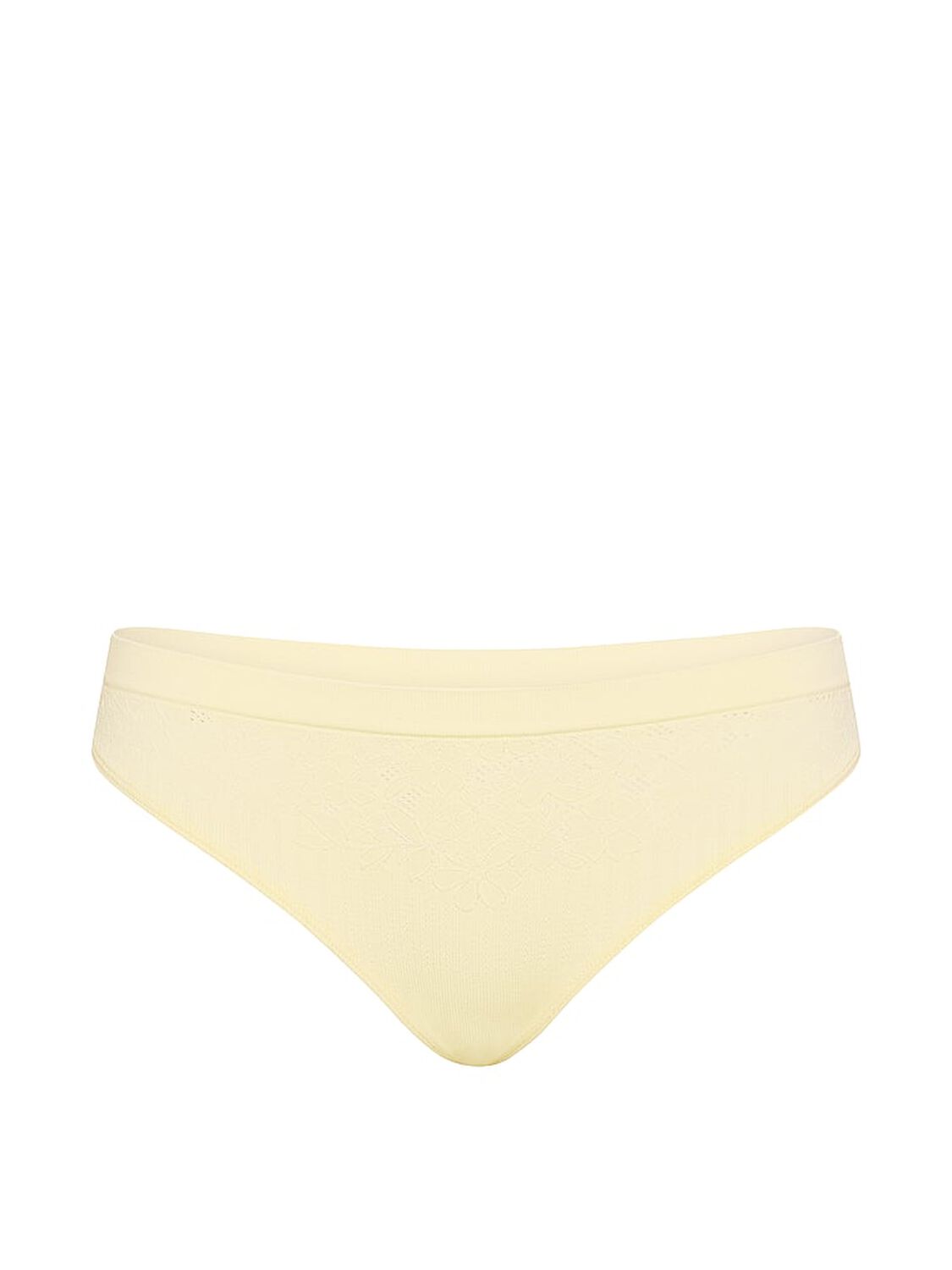 vs Seamless Seamless Floral Rib Thong Panty Sunny Honey 3 of 3 