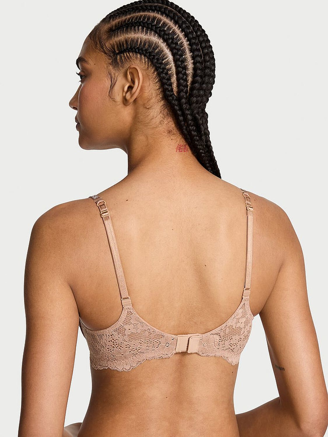 vs Dream Angels Twinkle Strap Lace Classic-Coverage Demi Bra Praline 2 of 4 