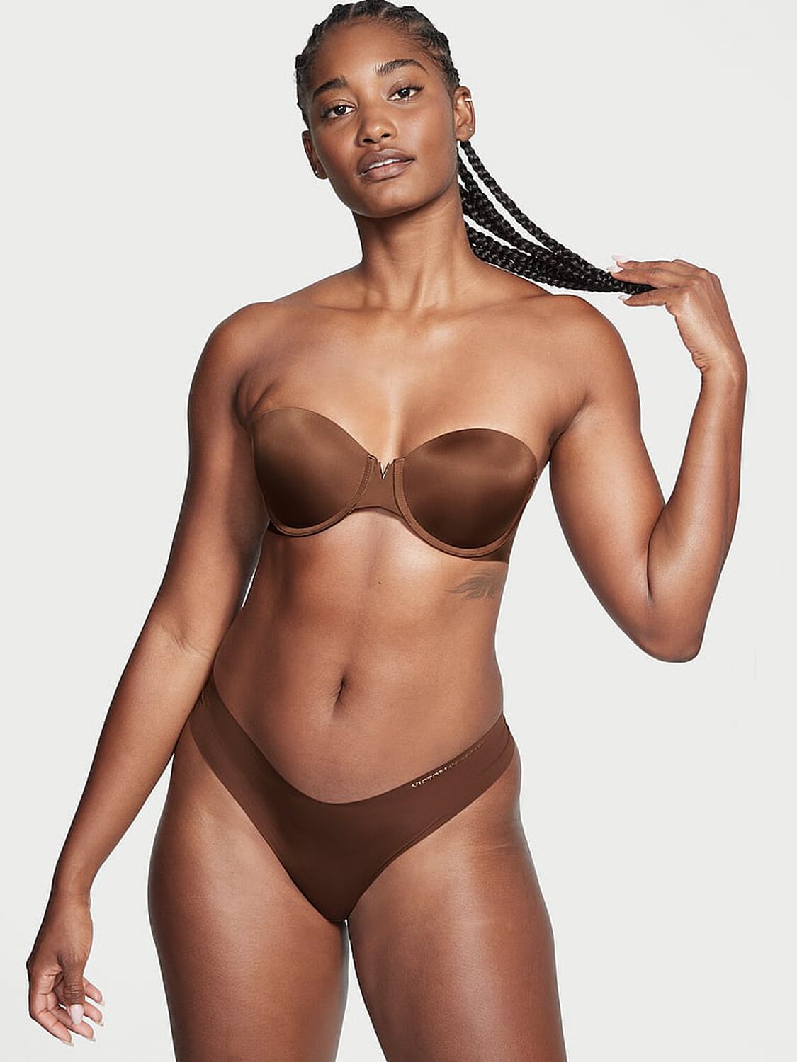 vs Victoria's Secret Bare Illusions Smooth Uplift Strapless Bra Mousse 1 of 4 
