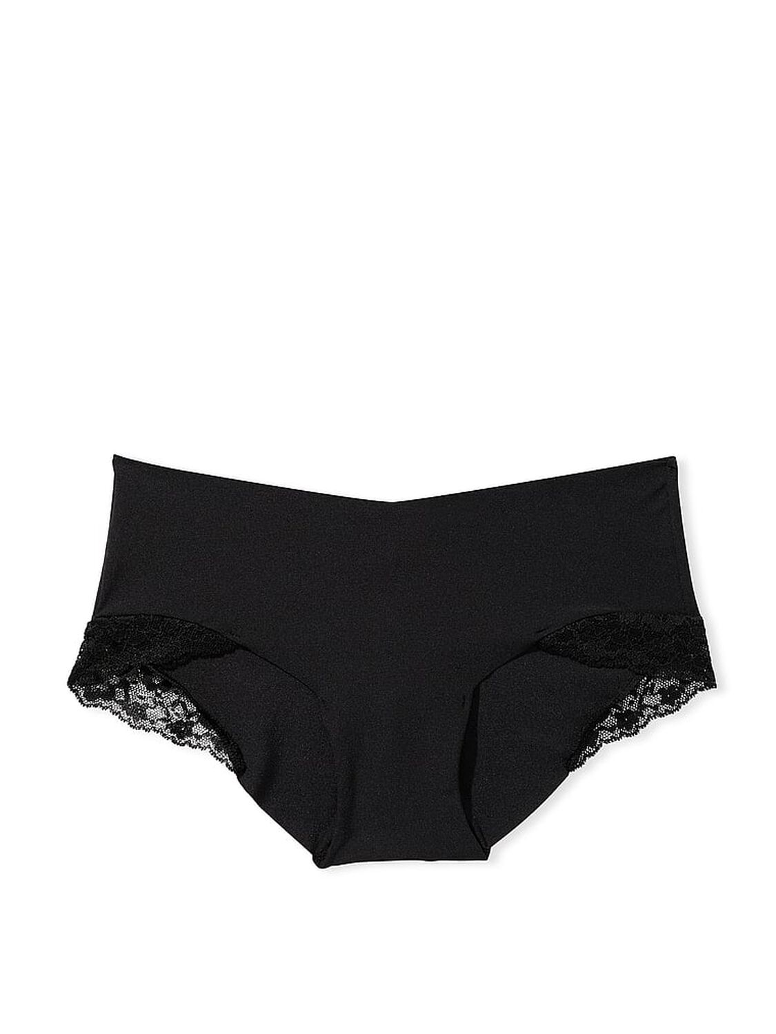 vs No-Show No-Show Lace-Trim Hiphugger Panty Black 3 of 3 