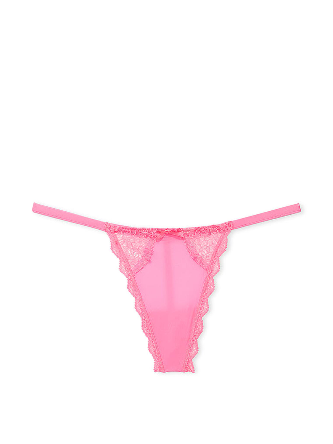 vs Dream Angels Lace-Trim V-String Panty Tickled Pink 3 of 4 