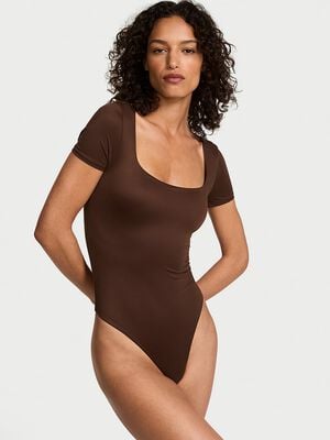 Bodywear by Victoria with FeatherSoft™ Innovation Square-Neck Bodysuit