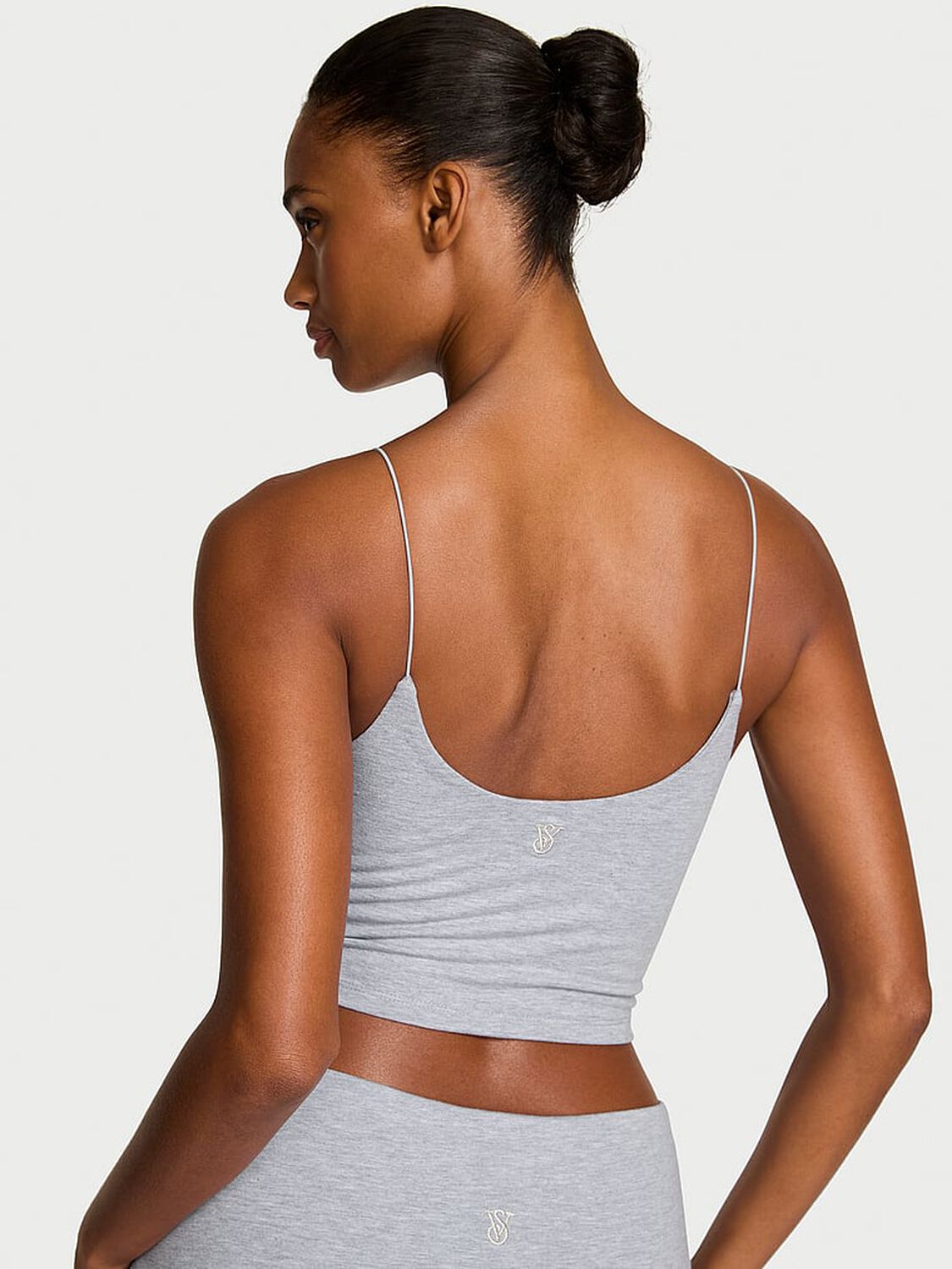 vs Angel Essentials Cotton Tank Top Medium Heather Grey 2 of 3 