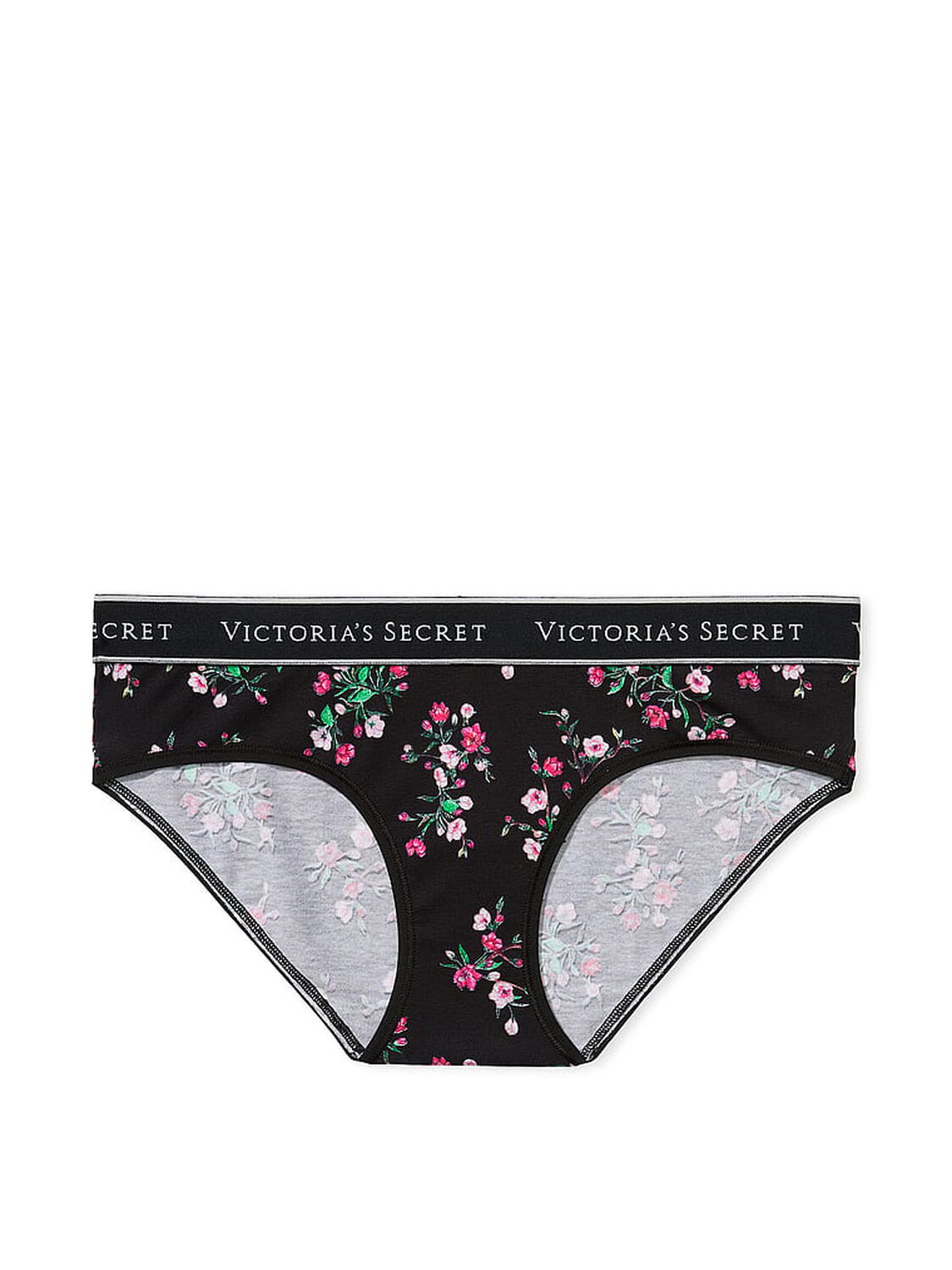 vs Cotton Logo Cotton Hiphugger Panty Black Cherry Blossoms 3 of 3 