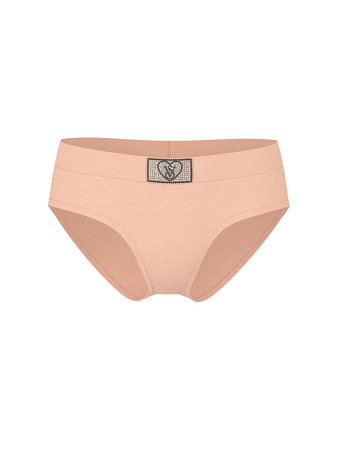 vs Cotton Logo Cotton Heart Shine Patch Hiphugger Panty Pink Gin 3 of 3 