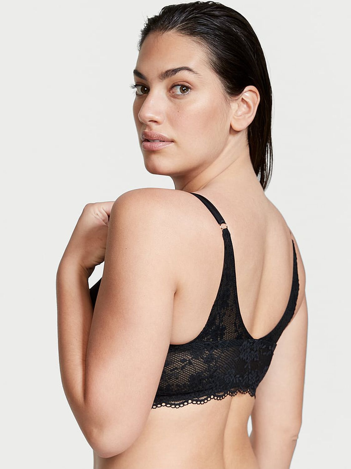 vs Love Cloud Uplift Light Push-Up Front Close Bra Black 2 of 3 