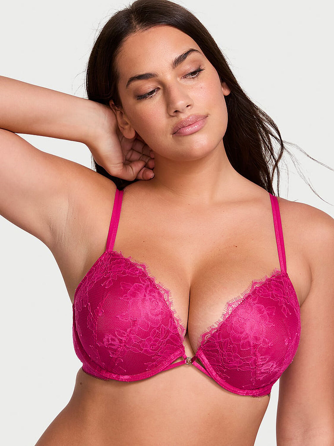 vs Very Sexy Rose Lace Push-Up Bra Cherry Blossom 1 of 4 