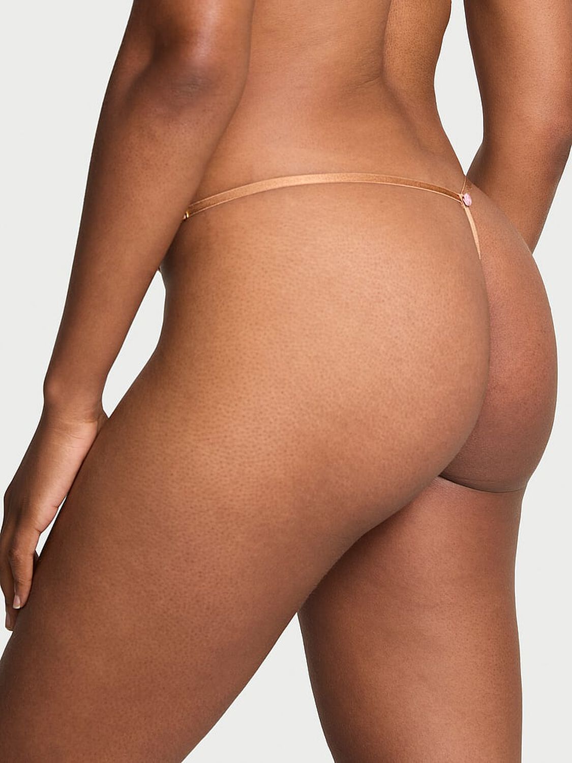 vs Dream Angels Lace Adjustable V-String Panty Toffee 2 of 4 