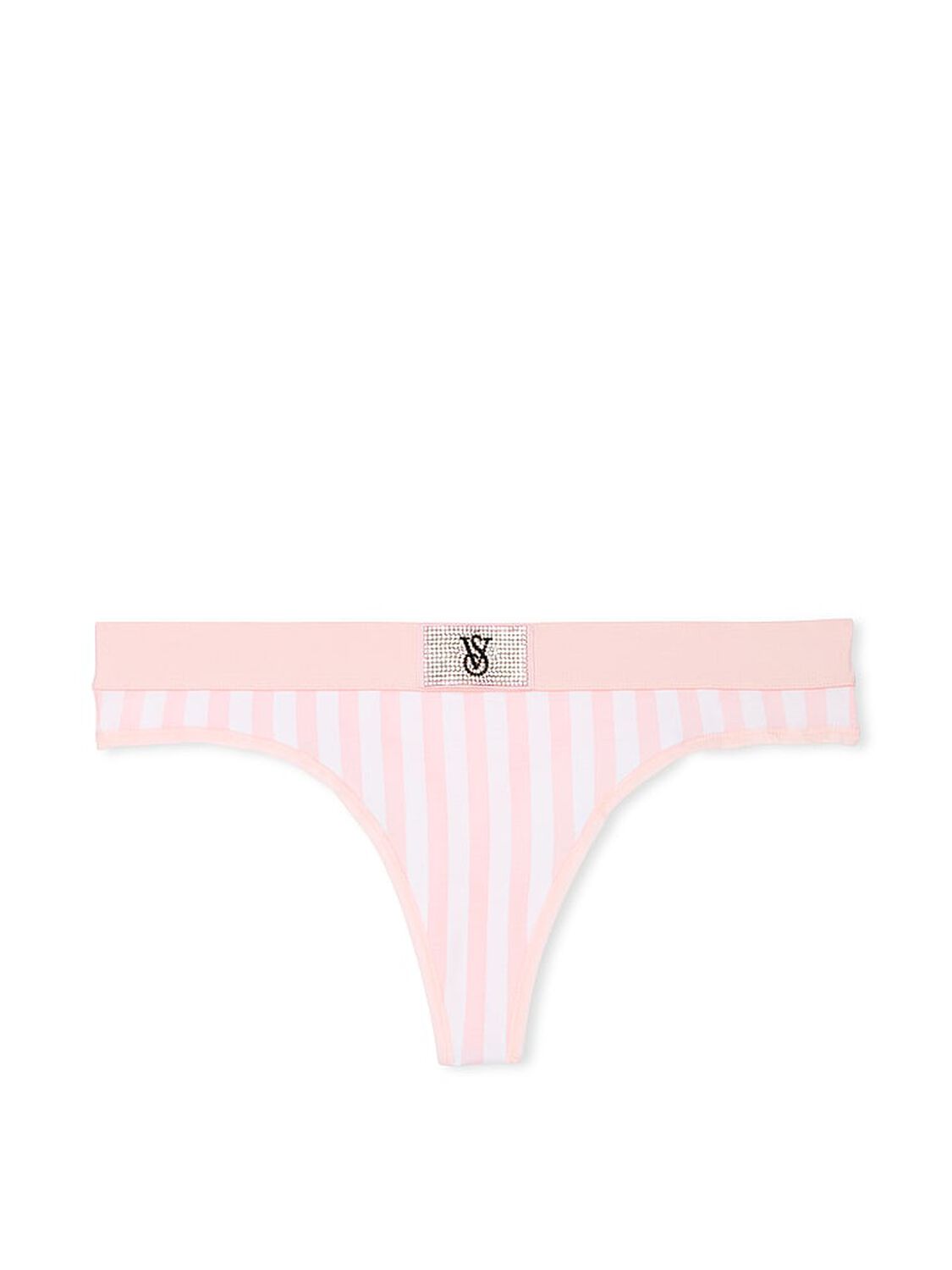 vs Cotton Logo Cotton Shine Patch Thong Panty 3 of 4 