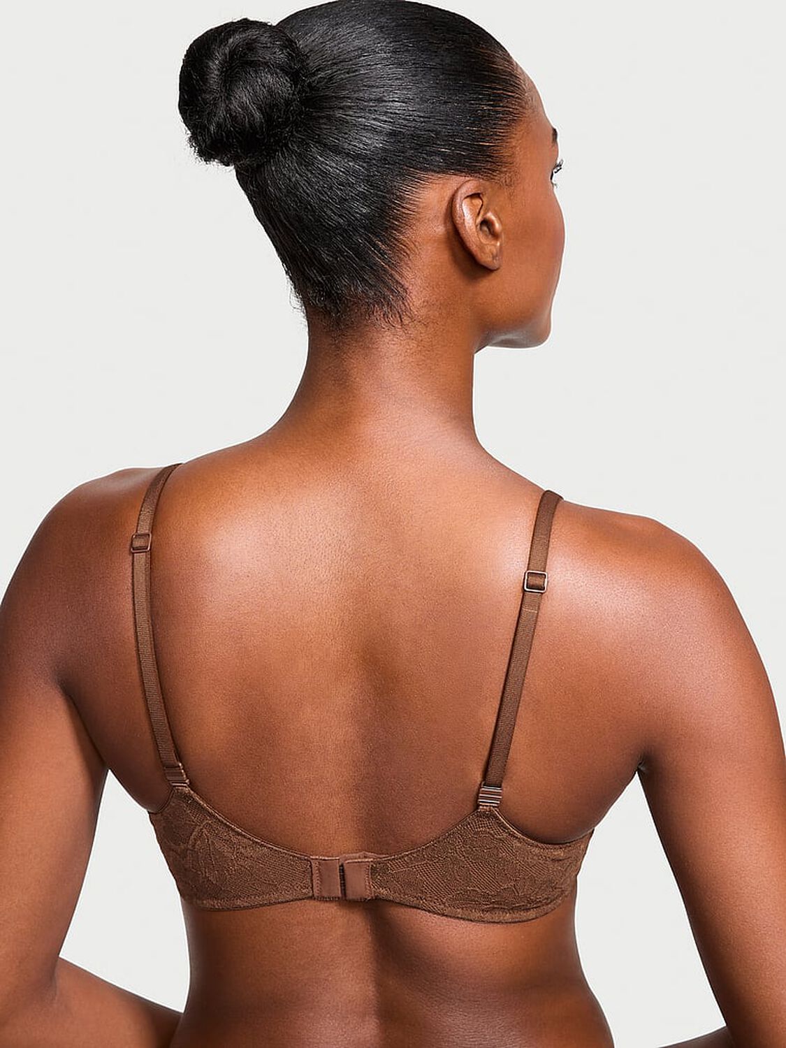 vs Body By Victoria Invisible Lift Unlined Lace Demi Bra Mousse 1 of 4 