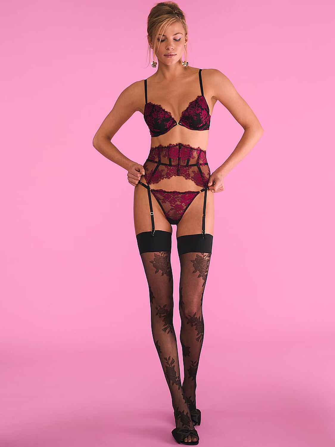 vs Very Sexy Rose Lace Adjustable V-String Panty 4 of 4 