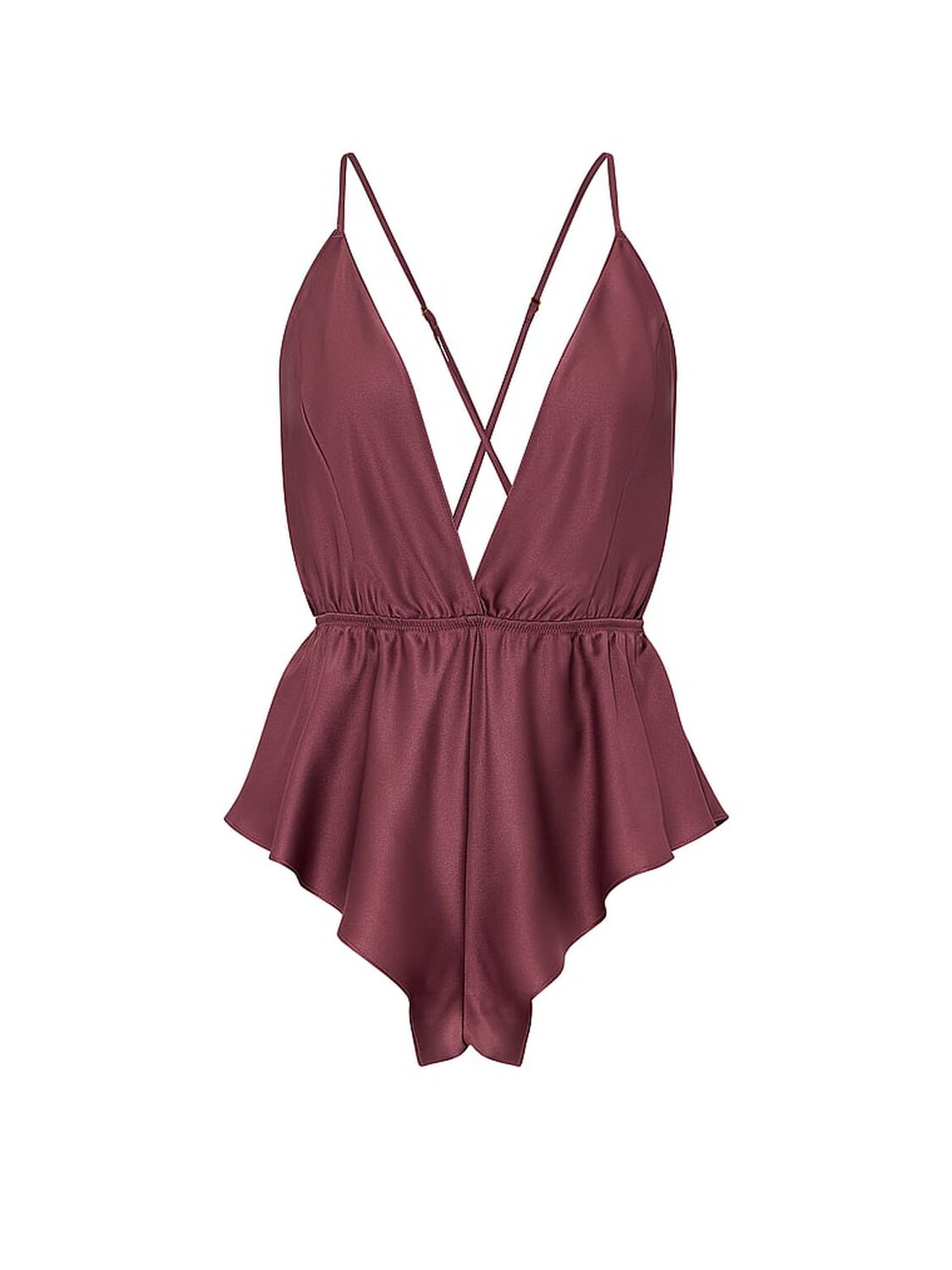 vs Victoria's Secret Satin Flutter Romper 3 of 3 