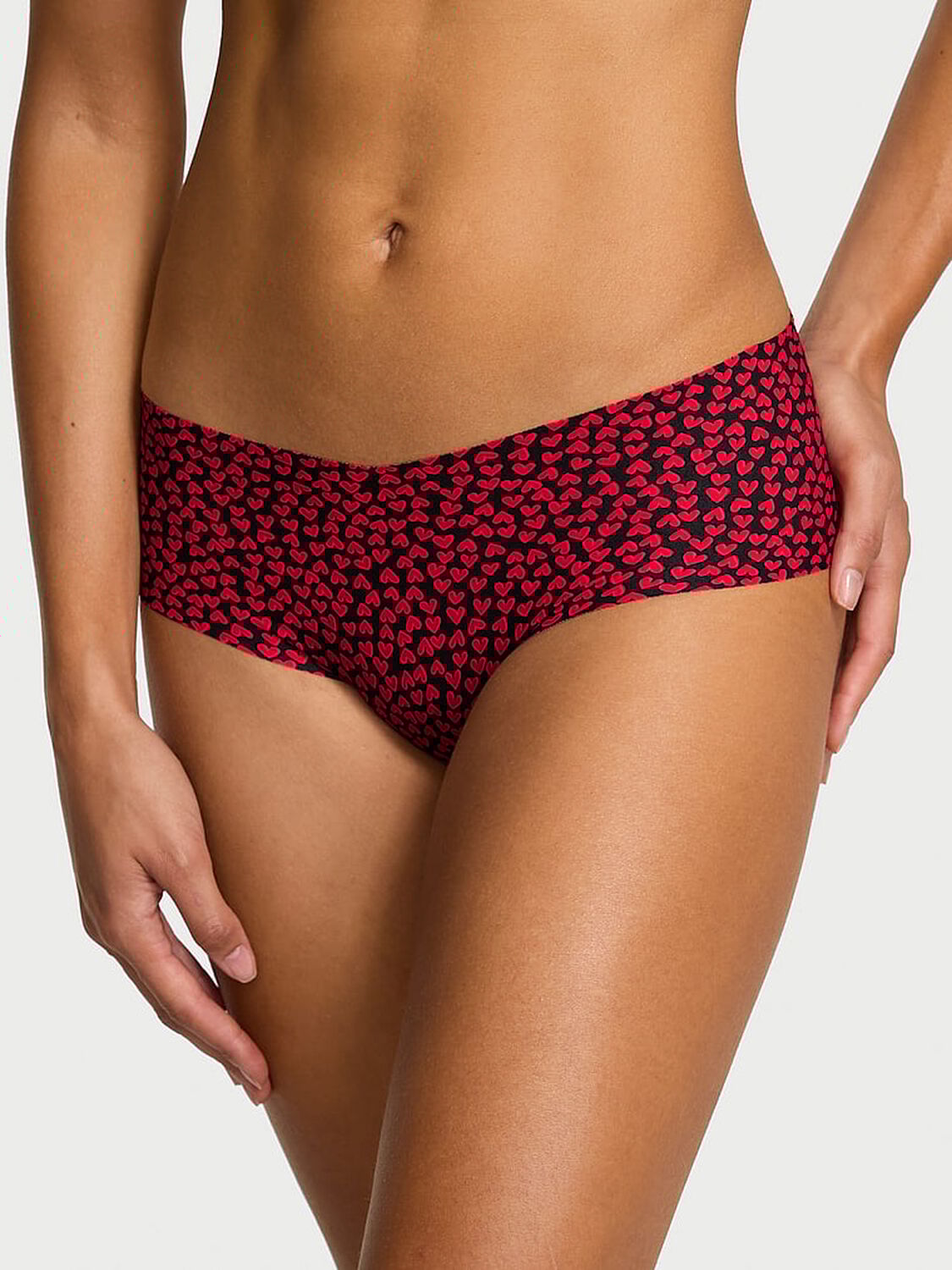 vs No-Show No-Show Cheeky Panty Black Ditsy Hearts 1 of 3 