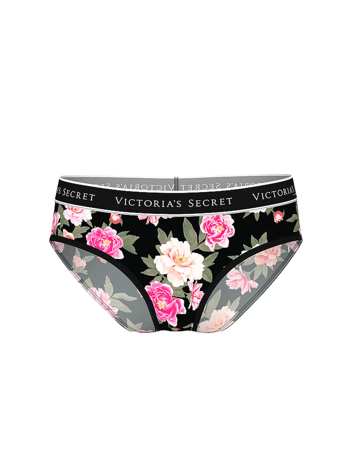 vs Cotton Logo Cotton Hiphugger Panty Black Floral 3 of 3 