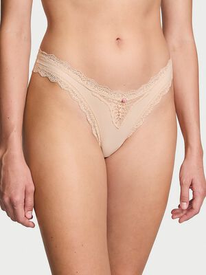Lace-Trim Brazilian Panty
