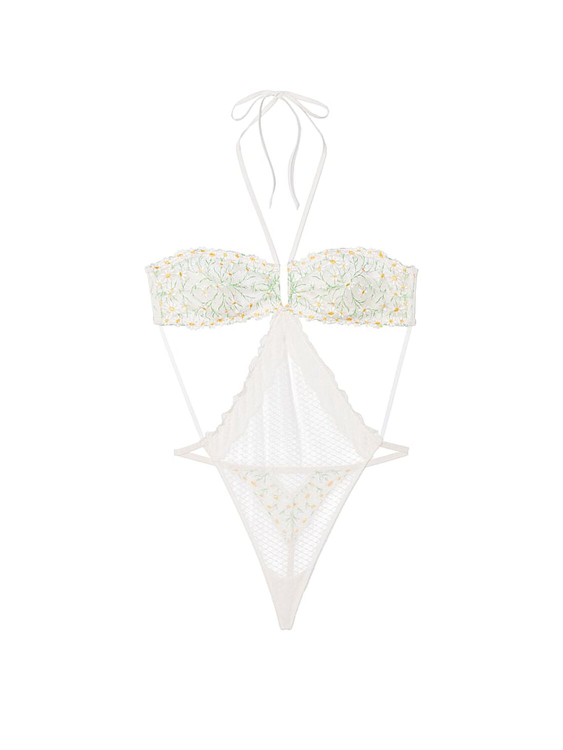vs Very Sexy Daisy Chain Embroidery Halter Teddy 3 of 4 