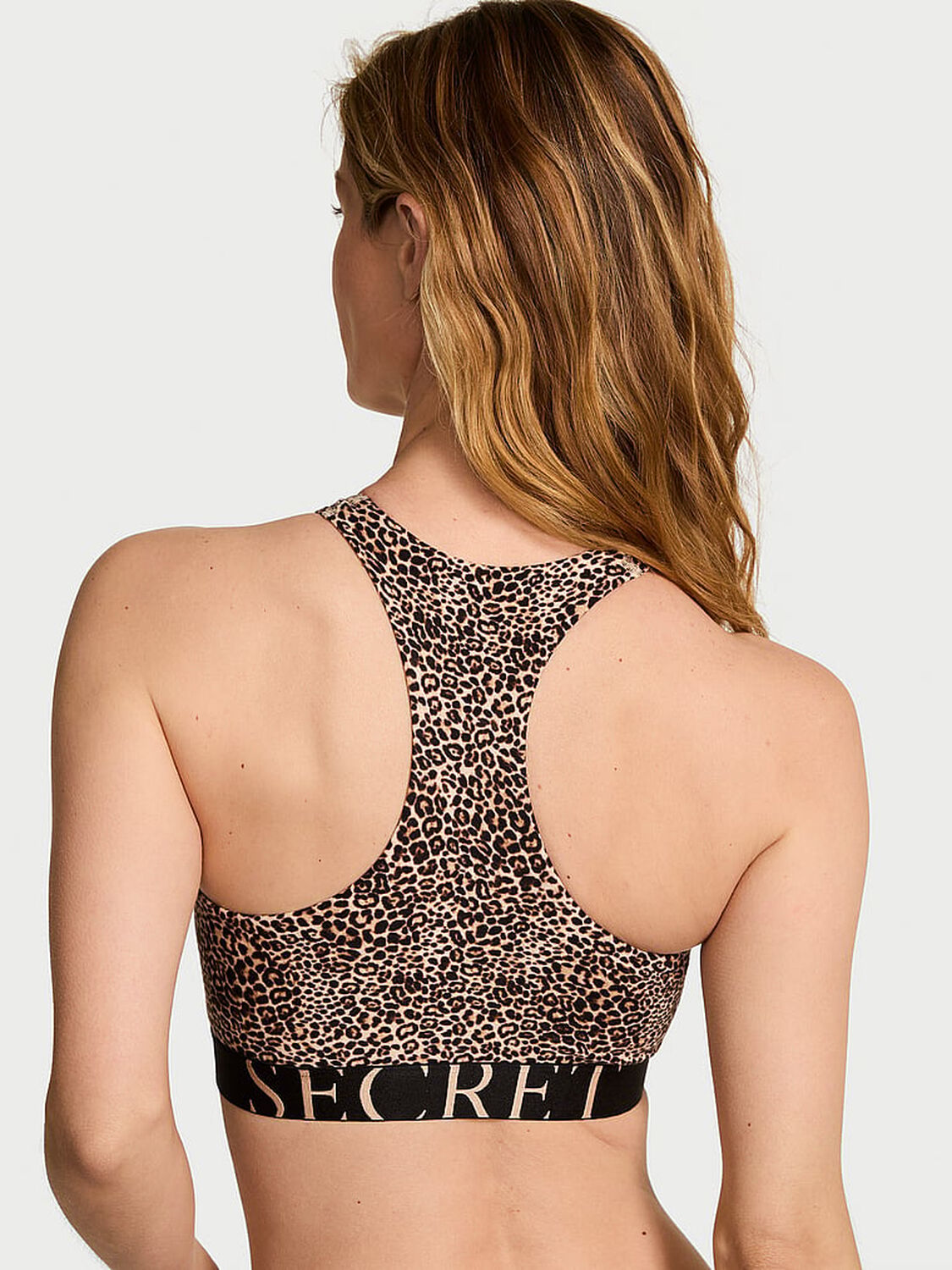 vs The T-Shirt Cotton Exploded Logo High-Neck Bralette Leopard 2 of 2 