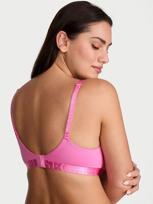 Cotton Exploded Logo Lightly Lined Demi Bra
