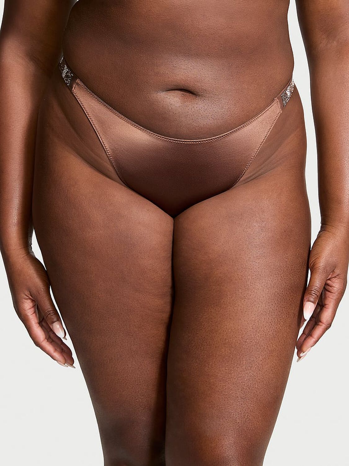 vs Very Sexy Shine Strap Brazilian Panty Mousse 1 of 3 