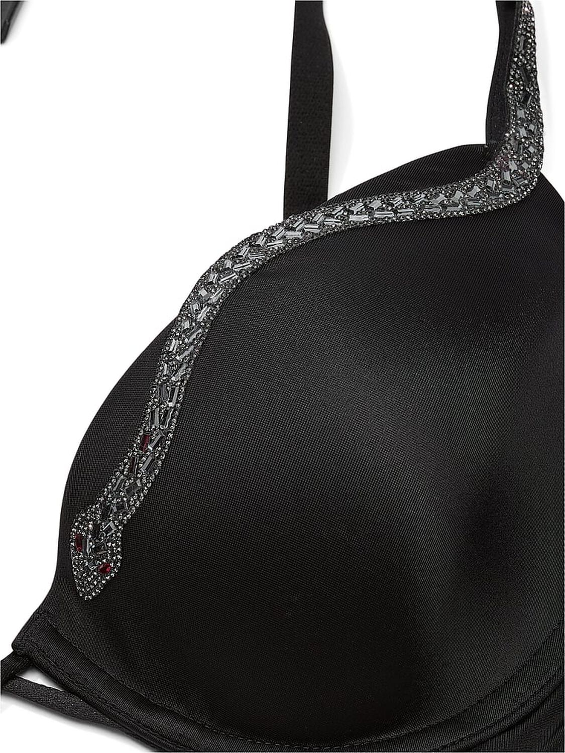 vs Very Sexy Snake Shine Lightly Lined Low-Cut Demi Bra Black 4 of 4 