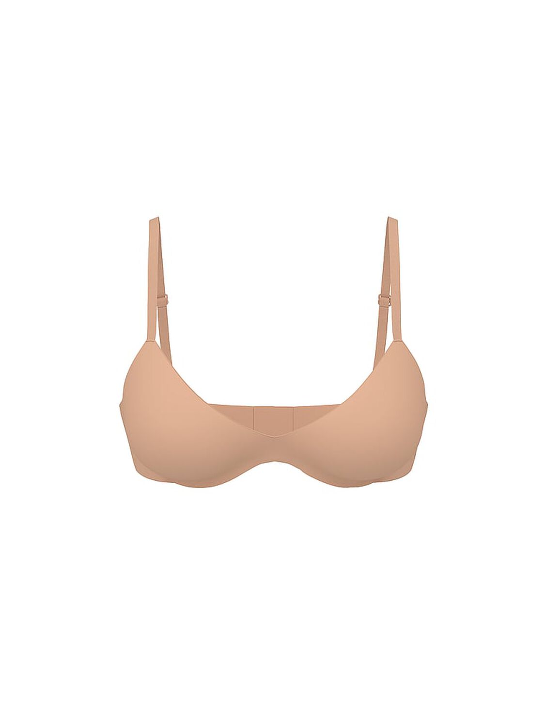vs Body By Victoria FlexFactor Lightly Lined Plunge Demi Bra Praline 1 of 4 