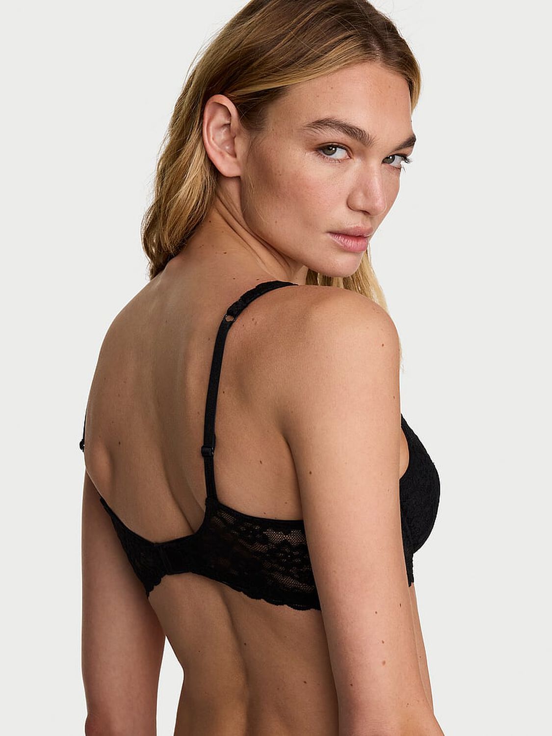 vs Victoria's Secret Lacie Unlined Balconette Bra Black 2 of 3 