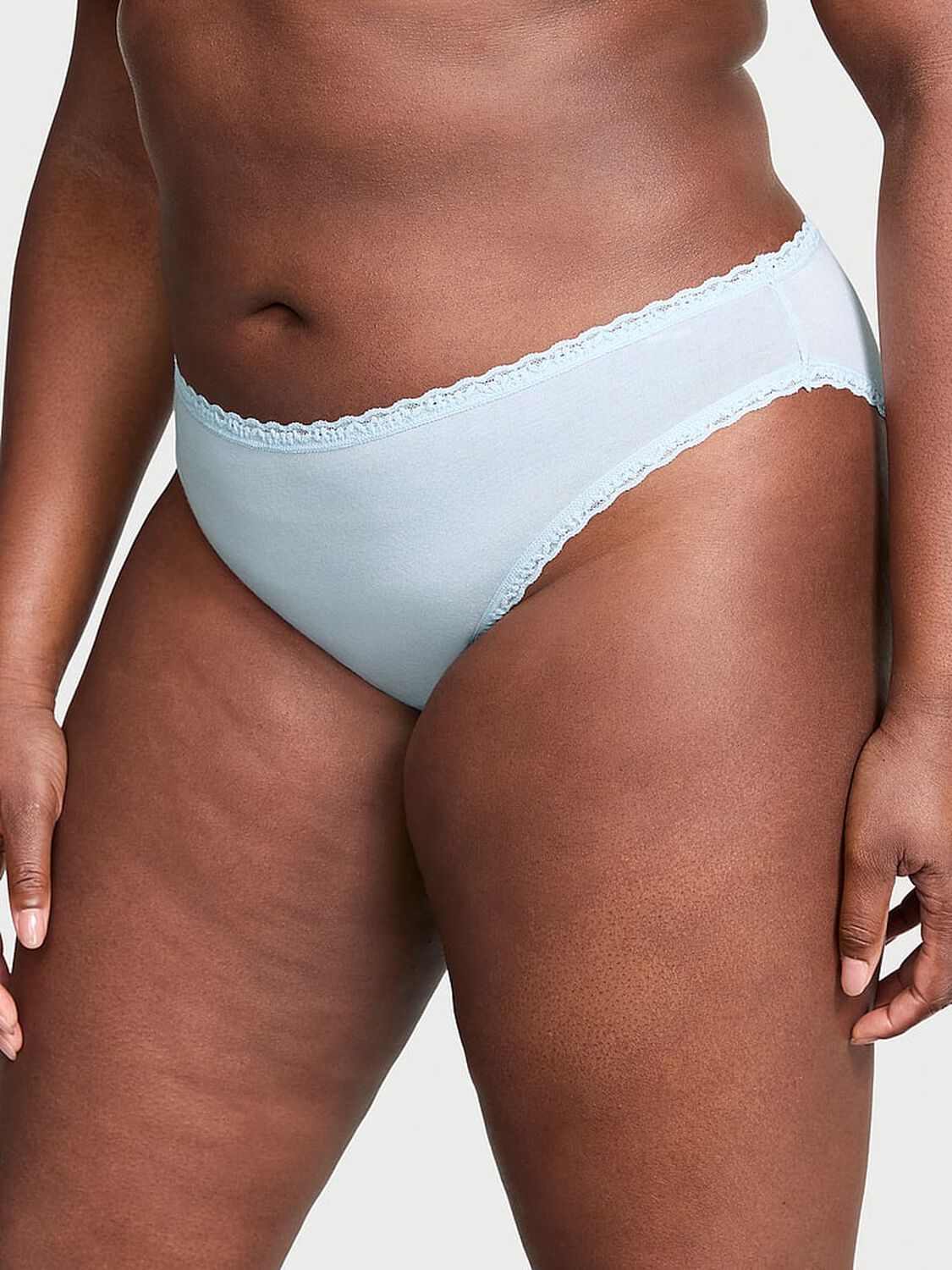 vs The Lacie Lace-Waist Bikini Panty Palest Blue 1 of 3 