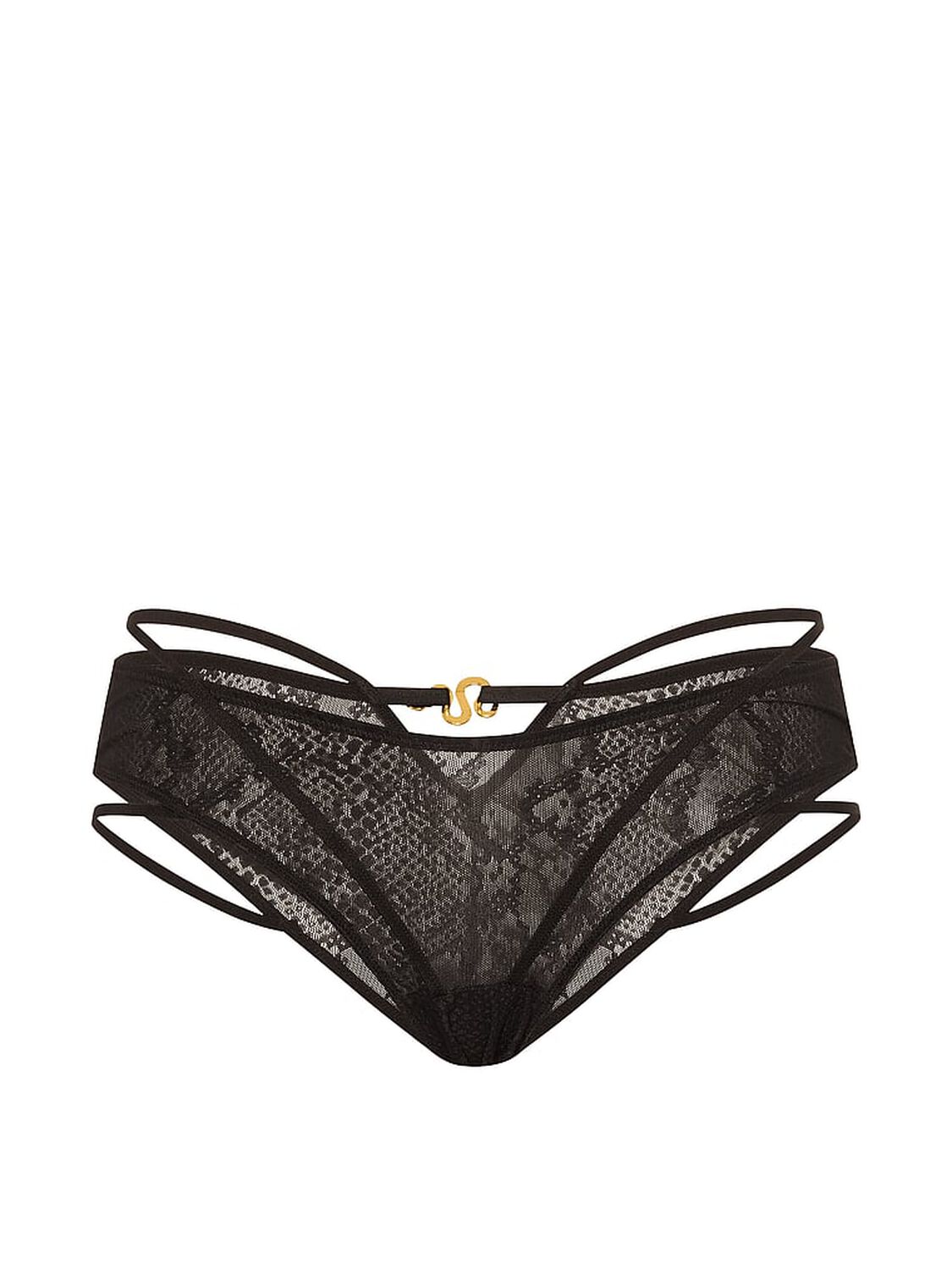 vs Very Sexy Viper Lace Hardware Cheeky Panty Black 3 of 4 