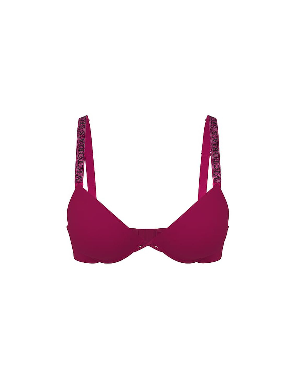 vs Very Sexy Logo Shine Strap Push-Up Bra Fresh Jam 1 of 4 