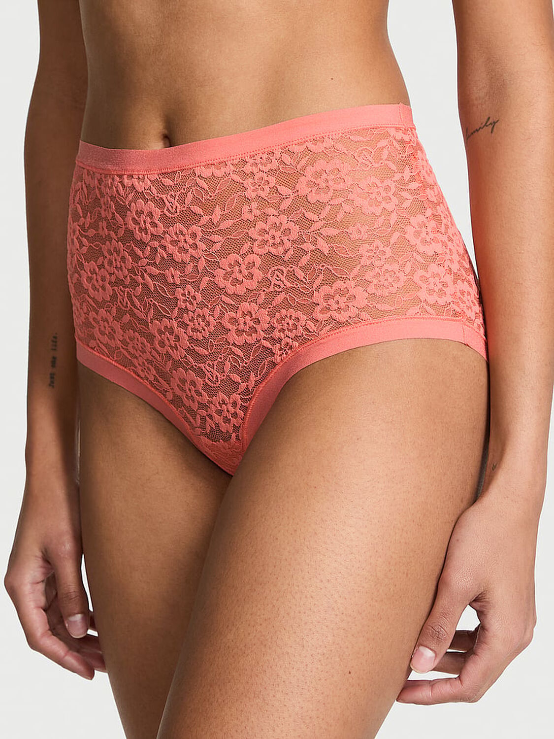 vs No-Show No-Show Lace High-Waist Brief Panty 1 of 3 