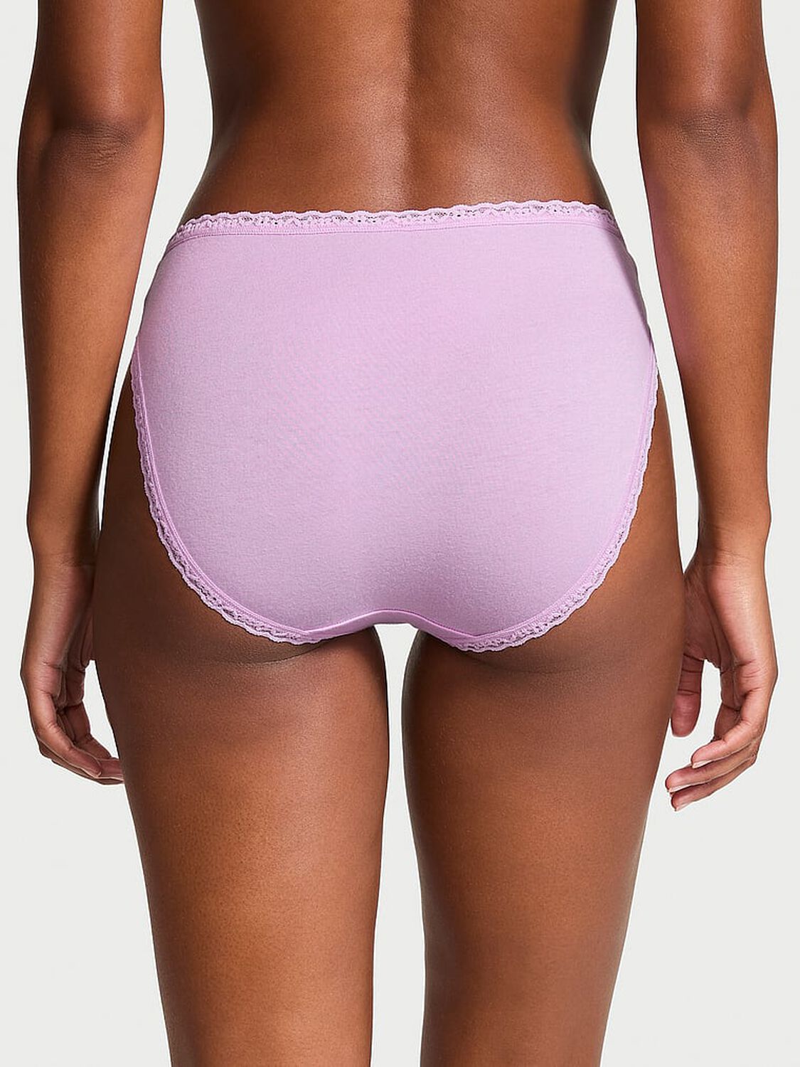 vs The Lacie Lace-Trim Cotton High-Leg Brief Panty 2 of 3 