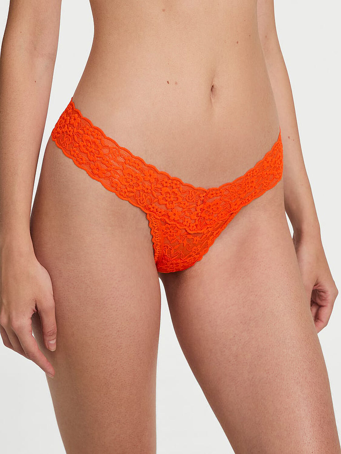 vs The Lacie Blossom Lace Thong Panty Wild Orange 1 of 3 