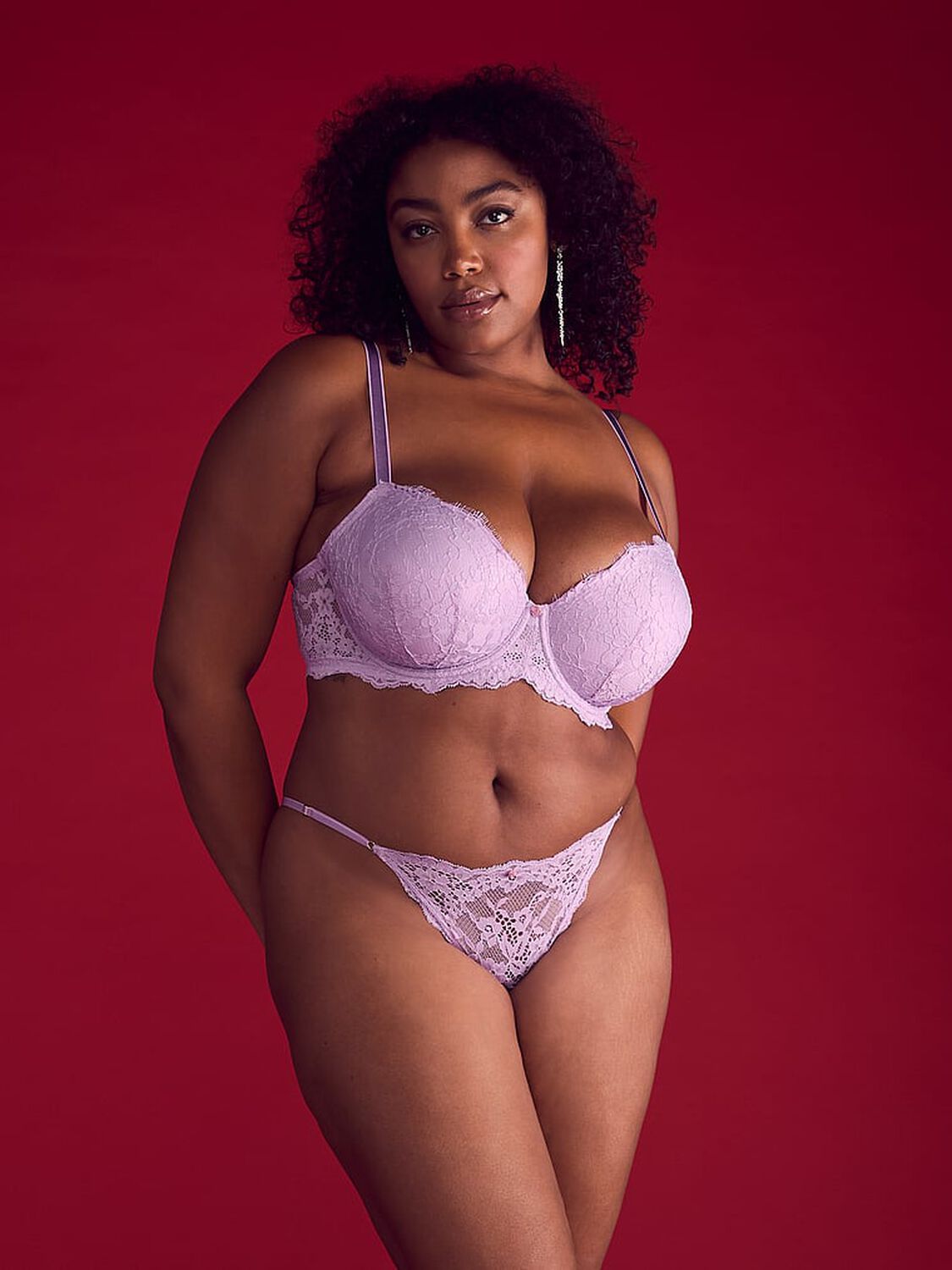 vs Dream Angels Lace Lightly Lined Classic Coverage Demi Bra Silky Lilac 4 of 4 