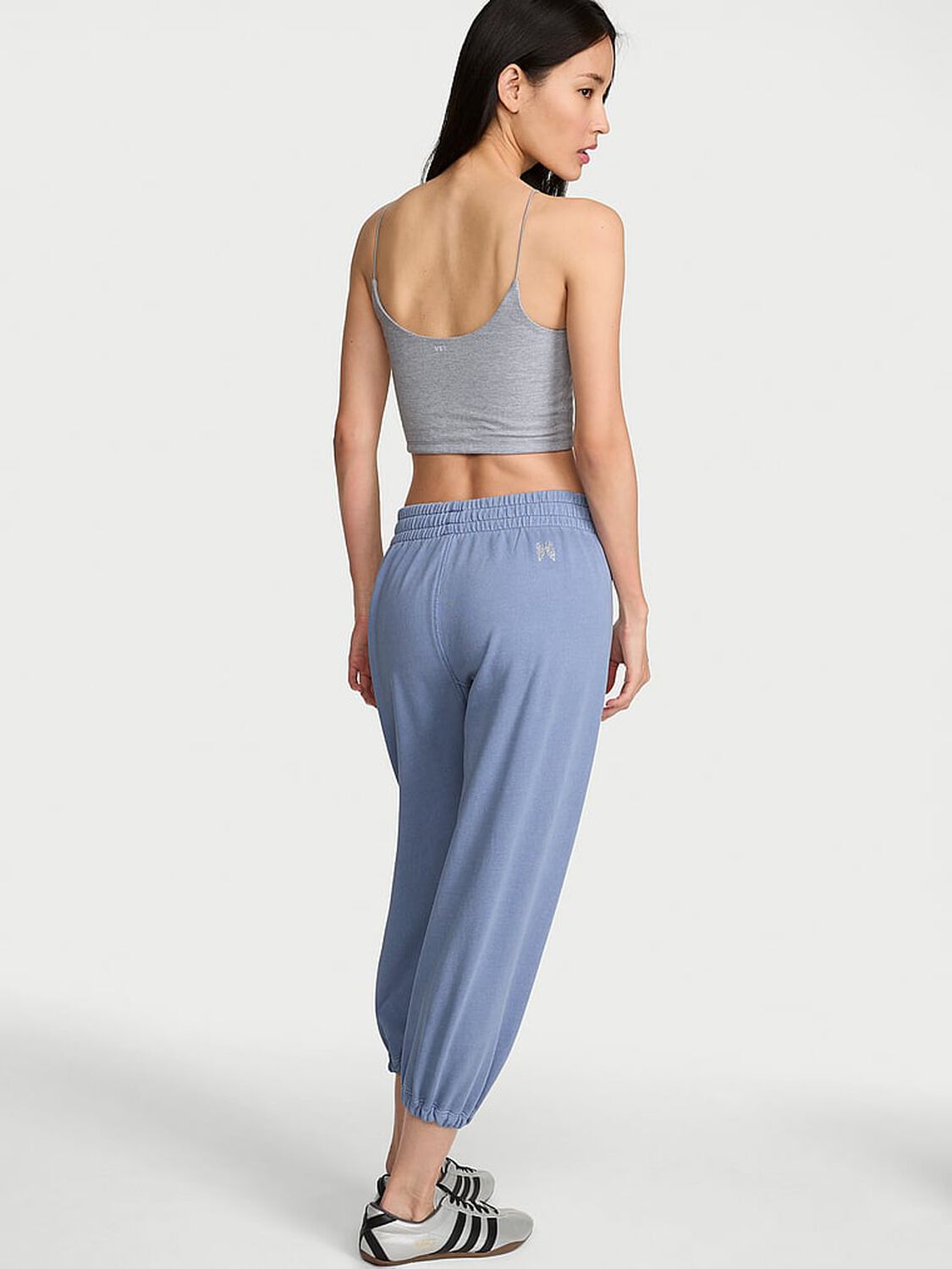 vs Angel Essentials Off-Duty Terry Crop Jogger Sweatpants Washed Moonlight Blue 2 of 3 