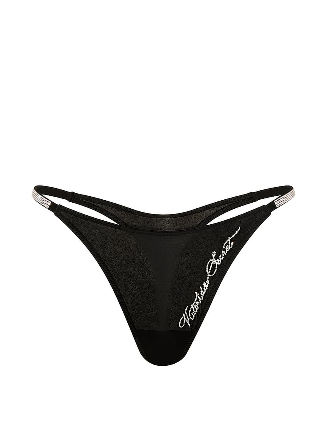 vs Very Sexy Shine Script Thong Panty Black 3 of 3 