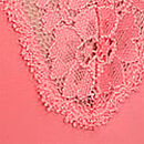 Lace-Trim Brazilian Panty, Wild Salmon, swatch