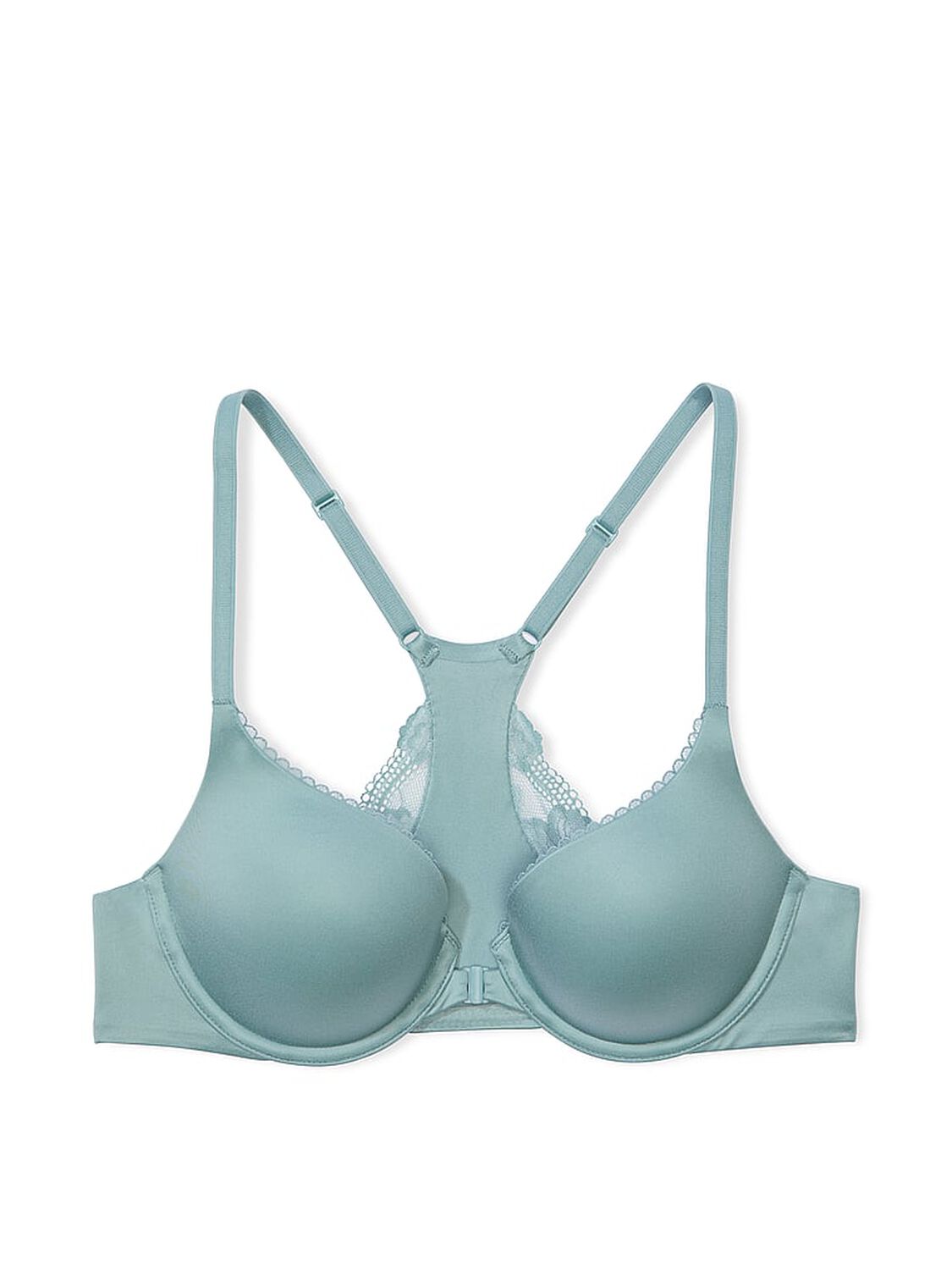 vs Body By Victoria Perfect Shape Lace Racerback Push-Up Bra Jupiter Blue 3 of 3 