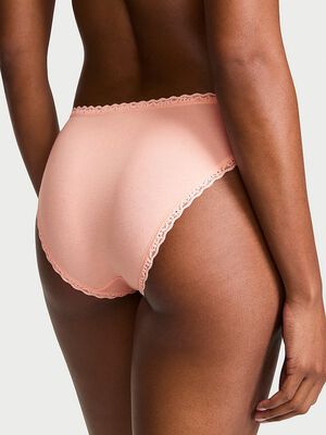 Cotton Lace-Waist Bikini Panty