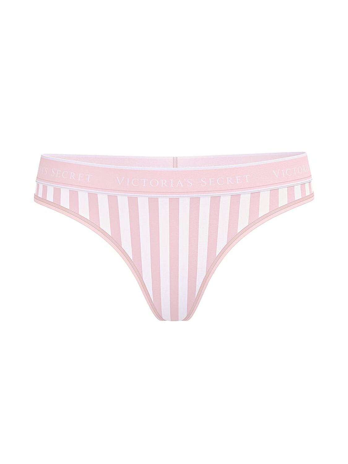 vs Cotton Logo Cotton Thong Panty Pretty Blossom Stripes 3 of 3 