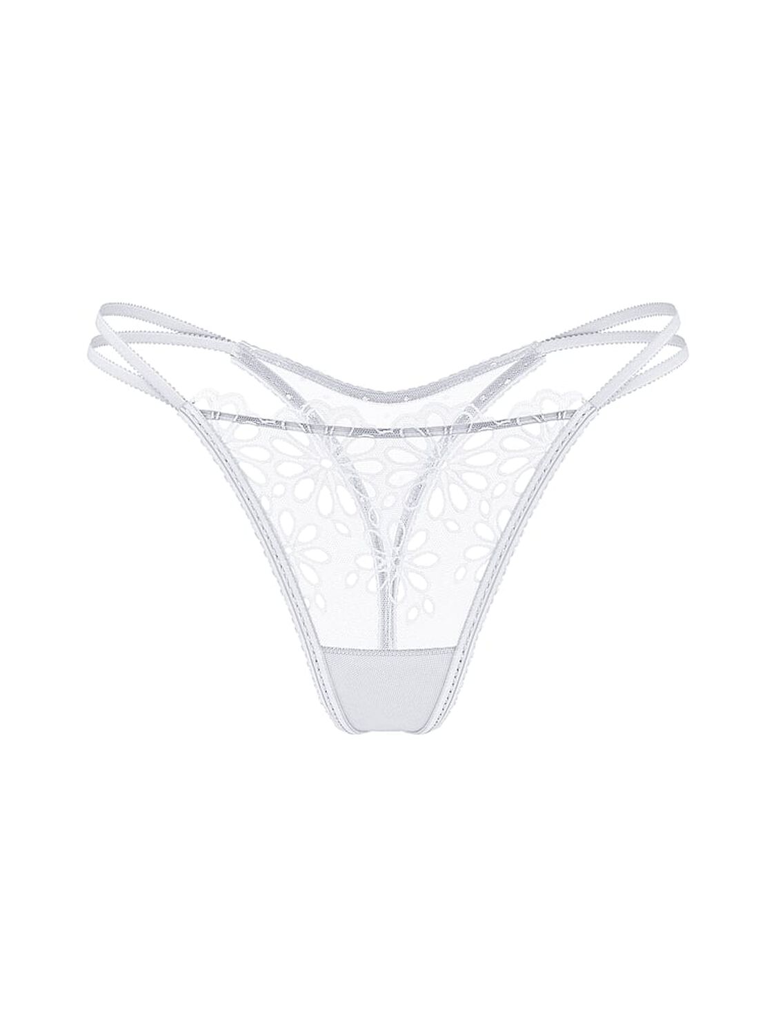 vs The Lacie Eyelet Mesh Strappy String Thong Panty Vs White 3 of 4 