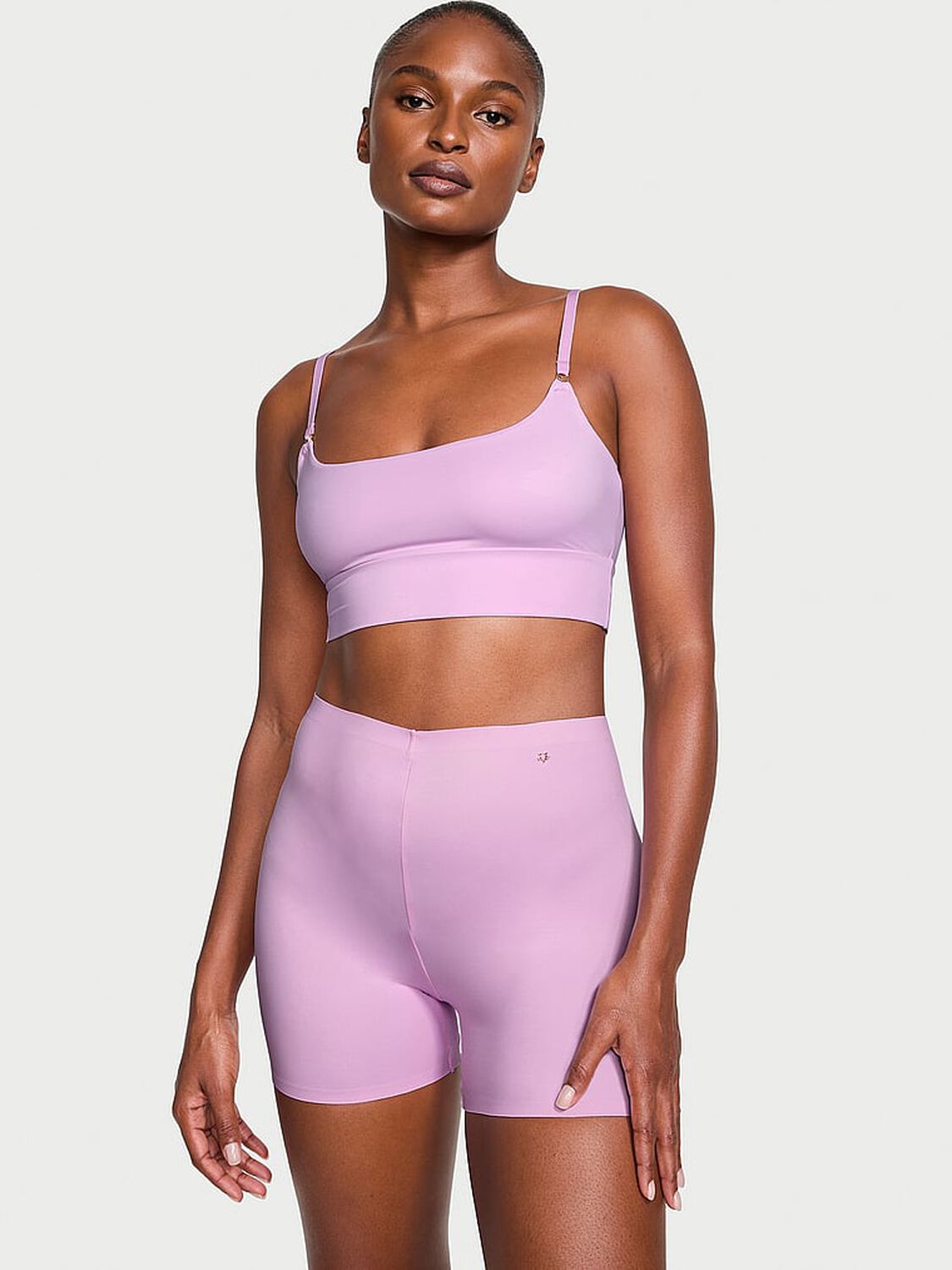 vs Victoria's Secret BODYWEAR by Victoria with FeatherSoft™ Innovation Bike Shorts Violet Sugar 1 of 5 
