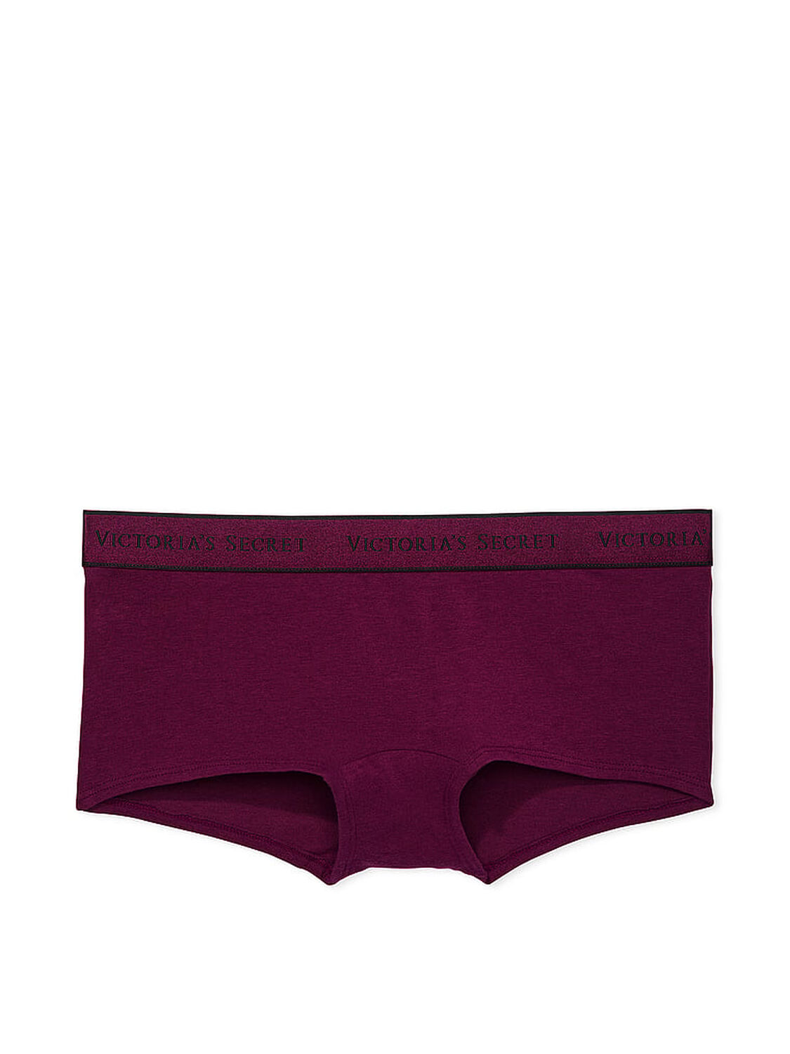 vs Cotton Logo Cotton Boyshort Panty Plum Rouge 3 of 3 