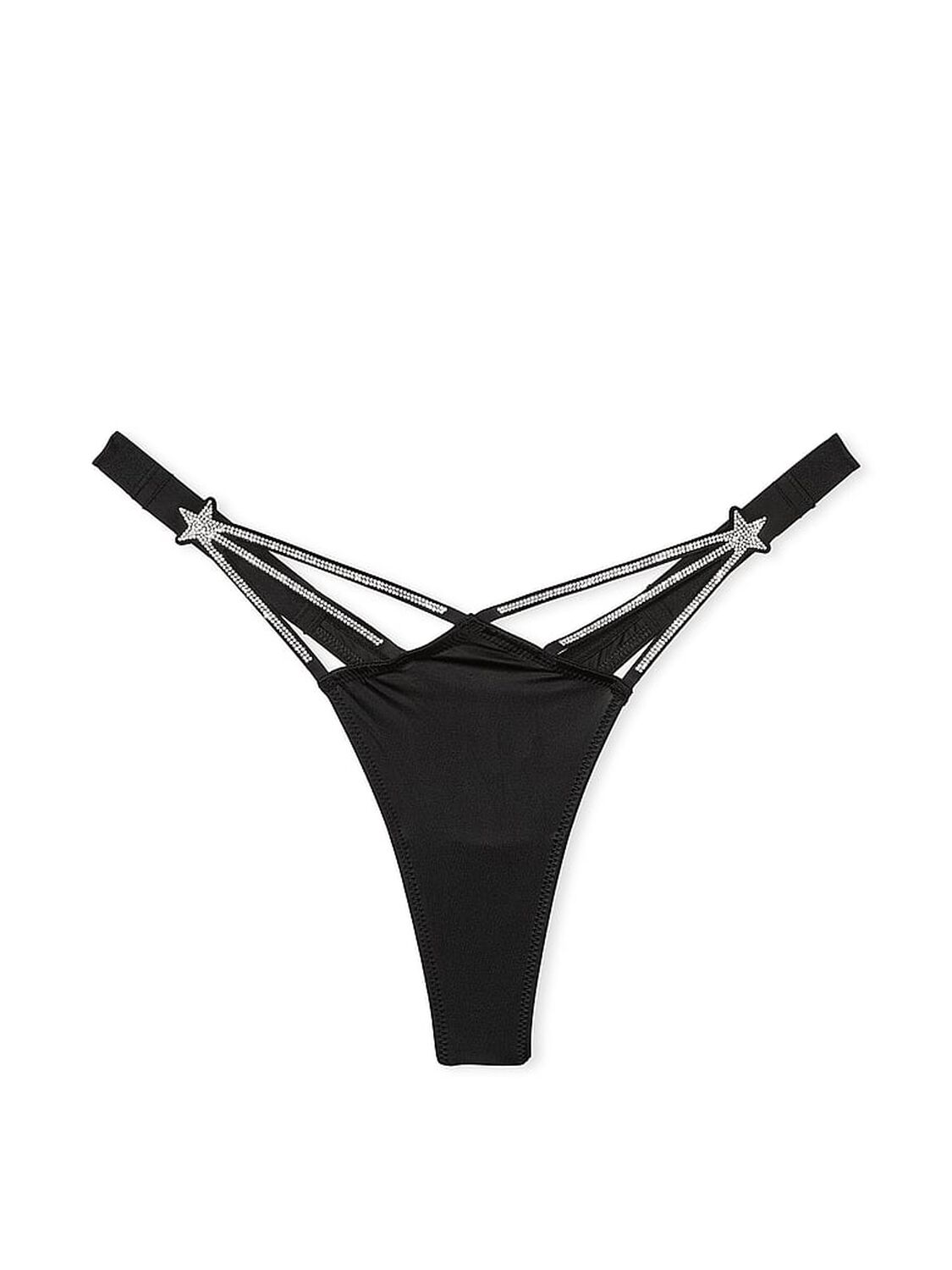 vs Very Sexy Starstruck Shine High-Leg Thong Panty Black 3 of 4 