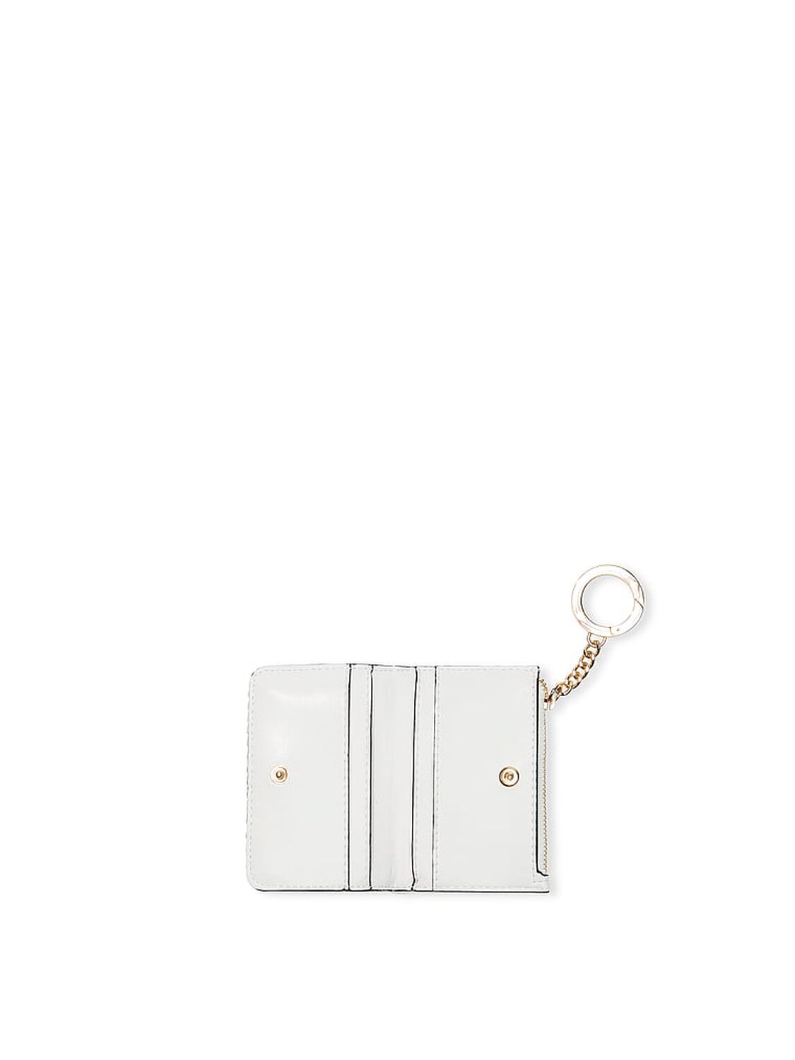 vs Victoria's Secret Foldover Card Case Keychain Coconut White 3 of 3 