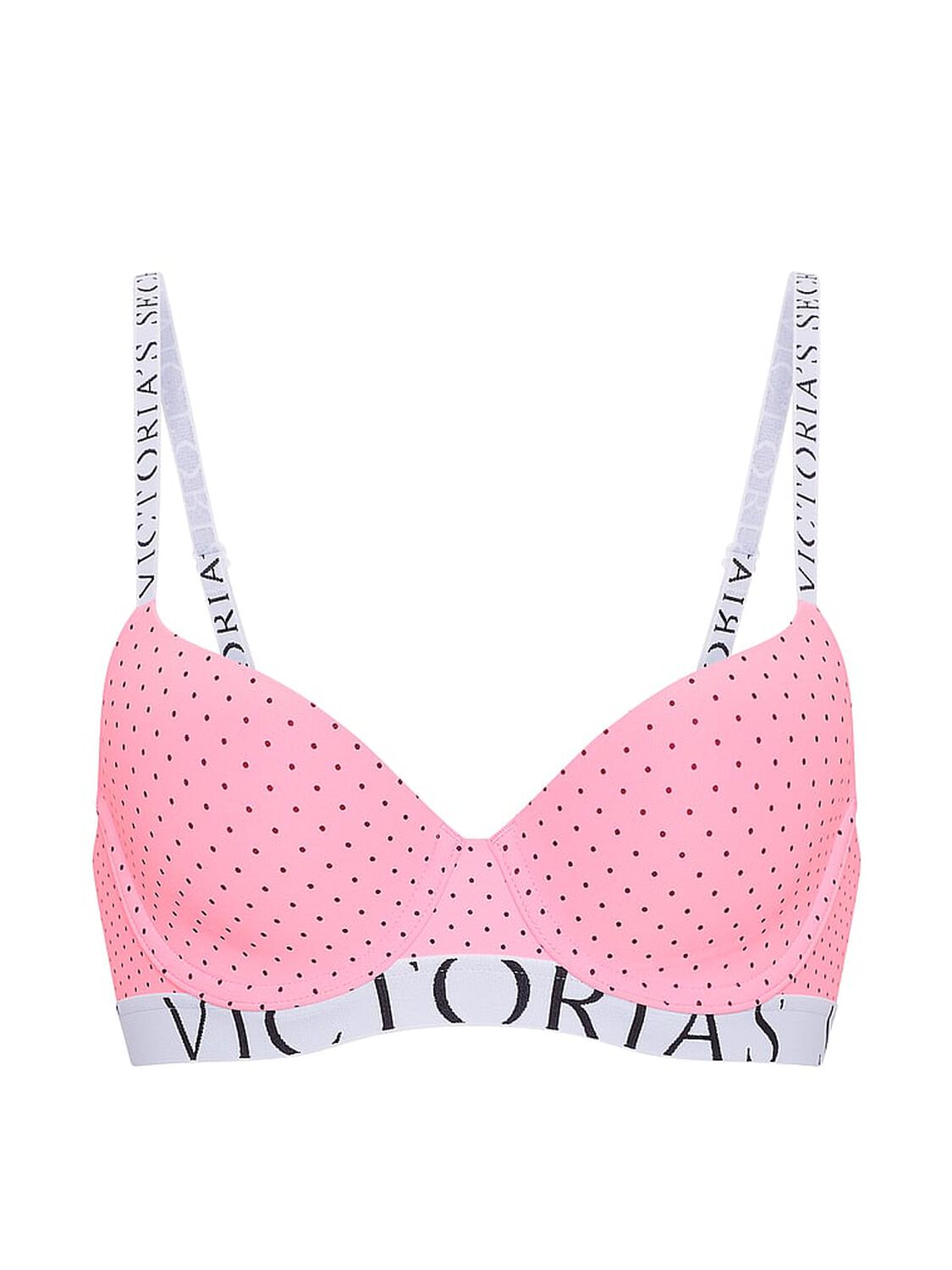 vs The T-Shirt The CoolBra&trade; Lightly Lined Demi Pink Dots 3 of 3 