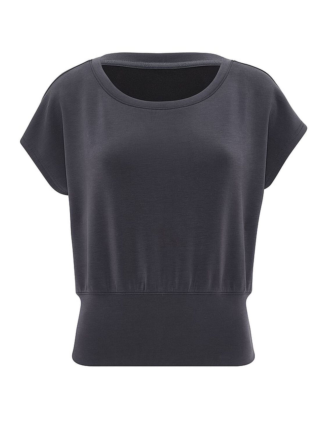 vs Vsx Featherweight Knit Short-Sleeve Top Pure Black 3 of 3 